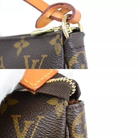 LOUIS VUITTON Pochette Accessoires Hand Bag Monogram Leather - Picture 11 of 16